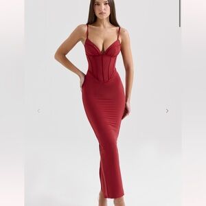 NWT House of CB Romy Mesh Bodycon Maxi Dress